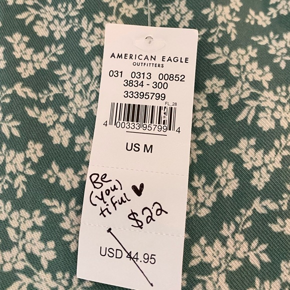 New: Floral Light Green American Eagle Maxi Skirt - Picture 5 of 5